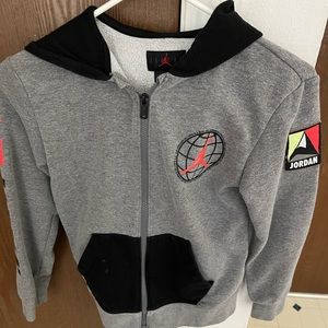 Kids medium jordan zip up sweatshirt jumpman